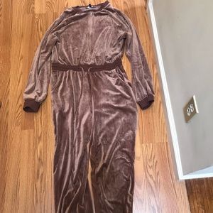 Velour jumpsuit.